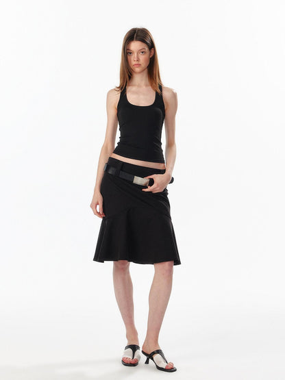 ALINNV Wide Waist Fishtail Back Zipper Lined Women&