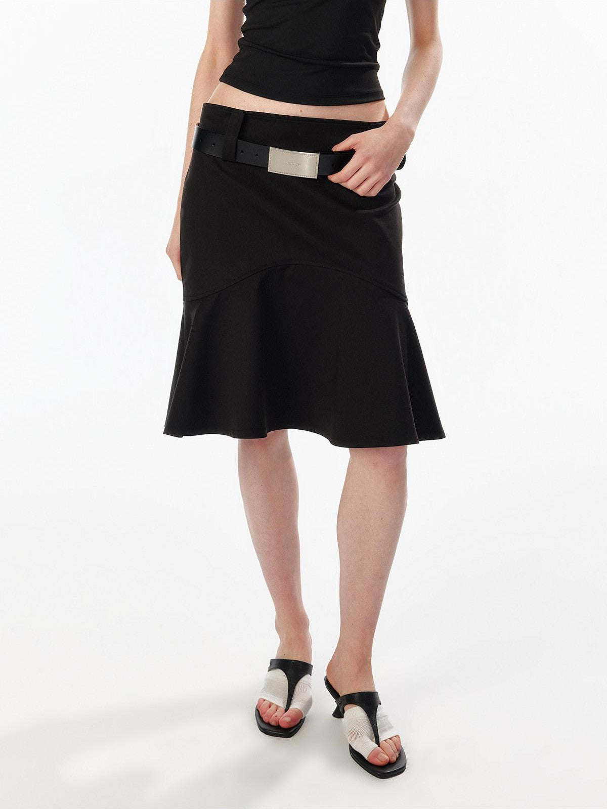 ALINNV Wide Waist Fishtail Back Zipper Lined Women&