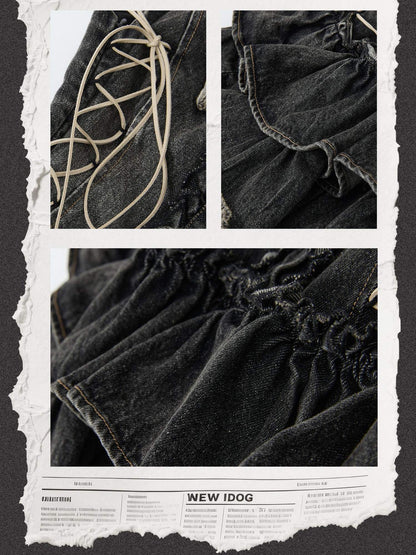ALL iN plan 100 Percent Cotton Sleeveless Slim Fit Puff Skirt Black Casual Mini Dresses