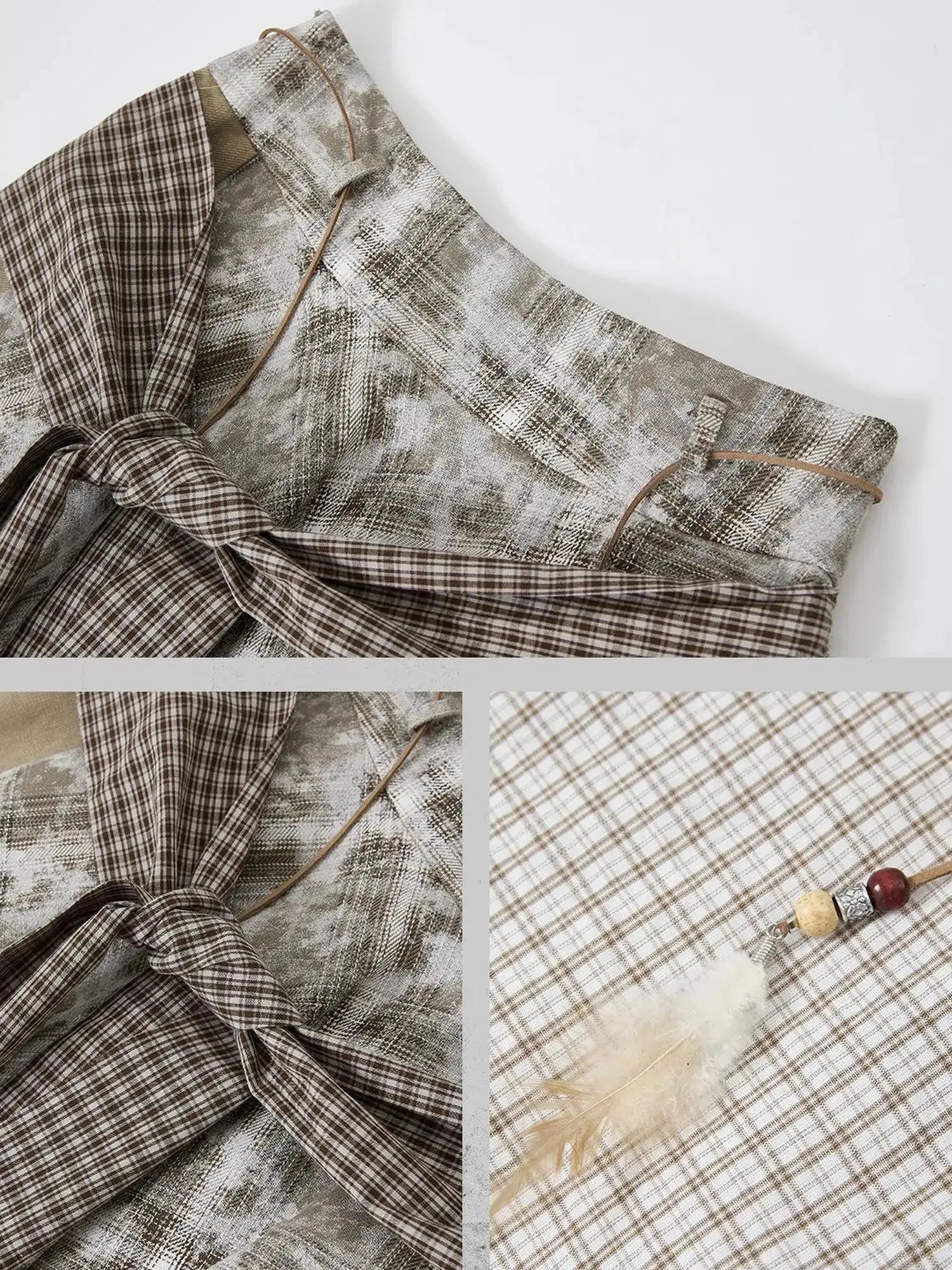 Acid Riot Layered Grid Skirt