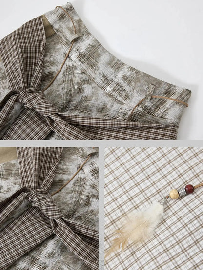 Acid Riot Layered Grid Skirt