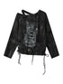 Acid Washed Rebellion Asymmetric Neck Tee