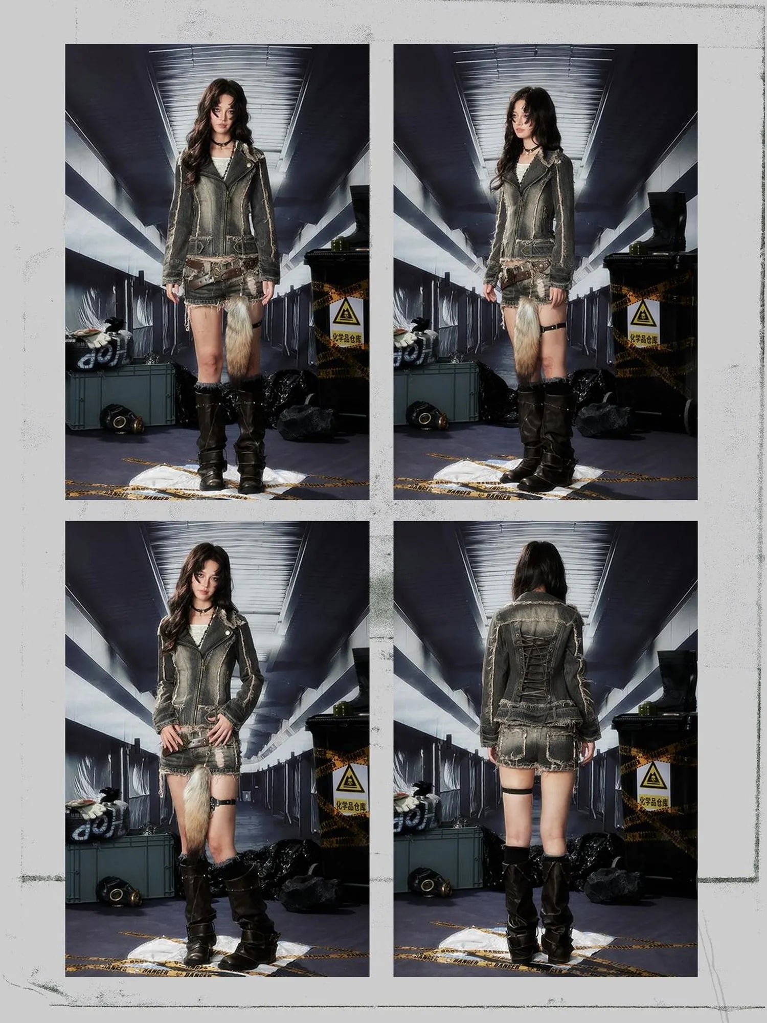 Acid Washed Riot Denim Shorts