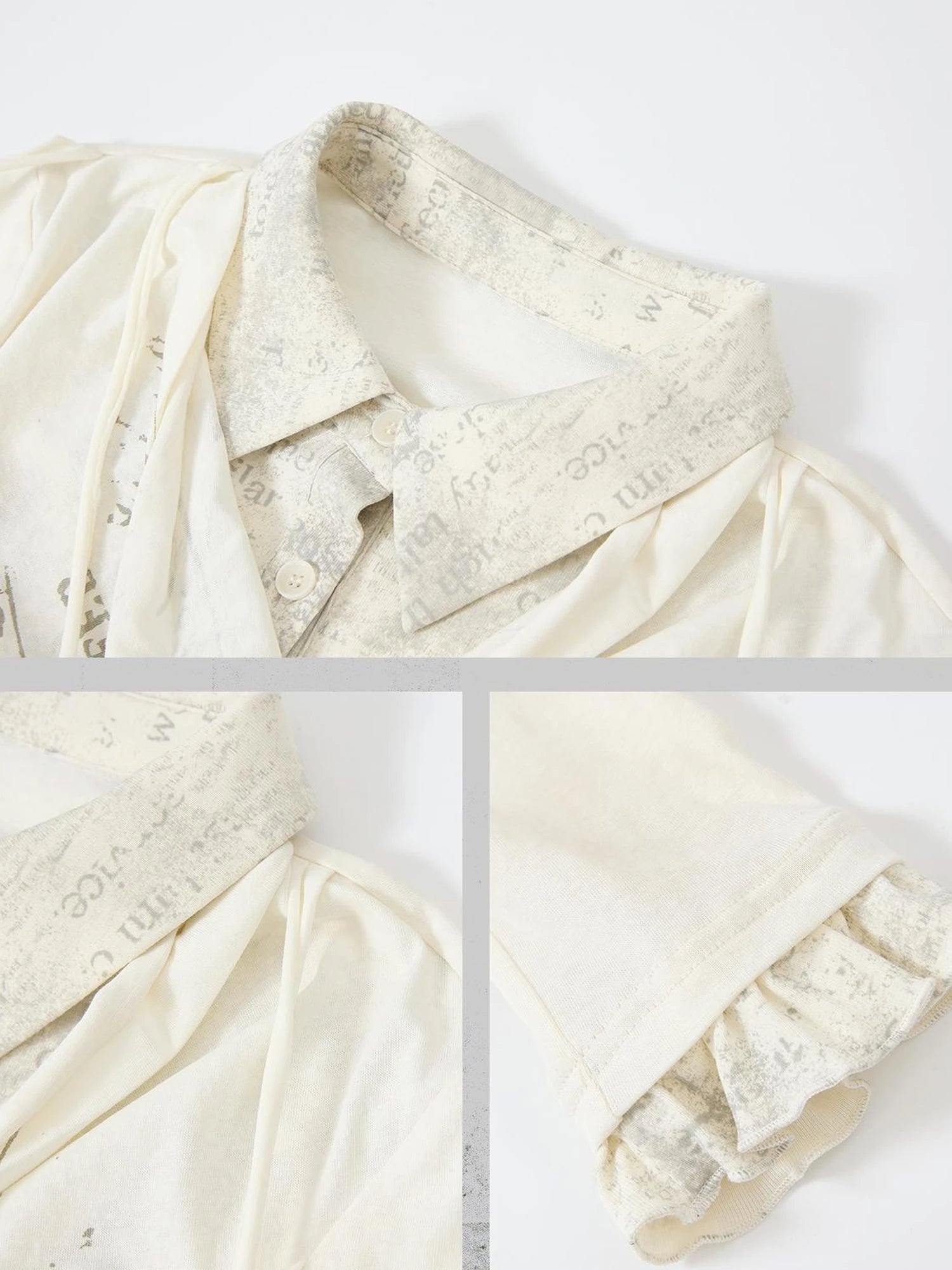 Acid Washed Riot Print Drop Shoulder Knit Top