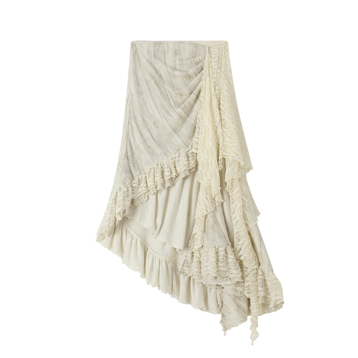 ALL_iN_plan_Asymmetric_Lace_Spliced_High_Waist_H_Line_Women&