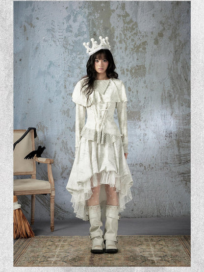 ALL iN plan Asymmetric Tie Dye Collared Women&
