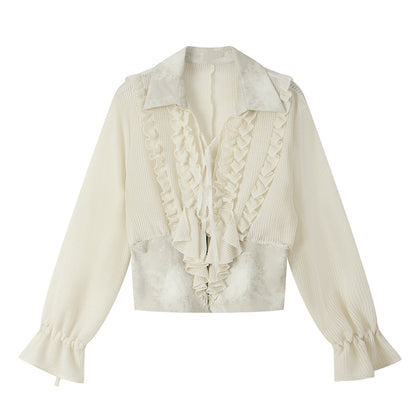 ALL_iN_plan_Beige_Ruffled_Lapel_Waist_Cinched_Women&