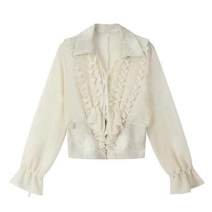 ALL_iN_plan_Beige_Ruffled_Lapel_Waist_Cinched_Women&