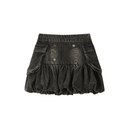 ALL_iN_plan_Black_Denim_Distressed_Large_Pockets_A_Line_Women&