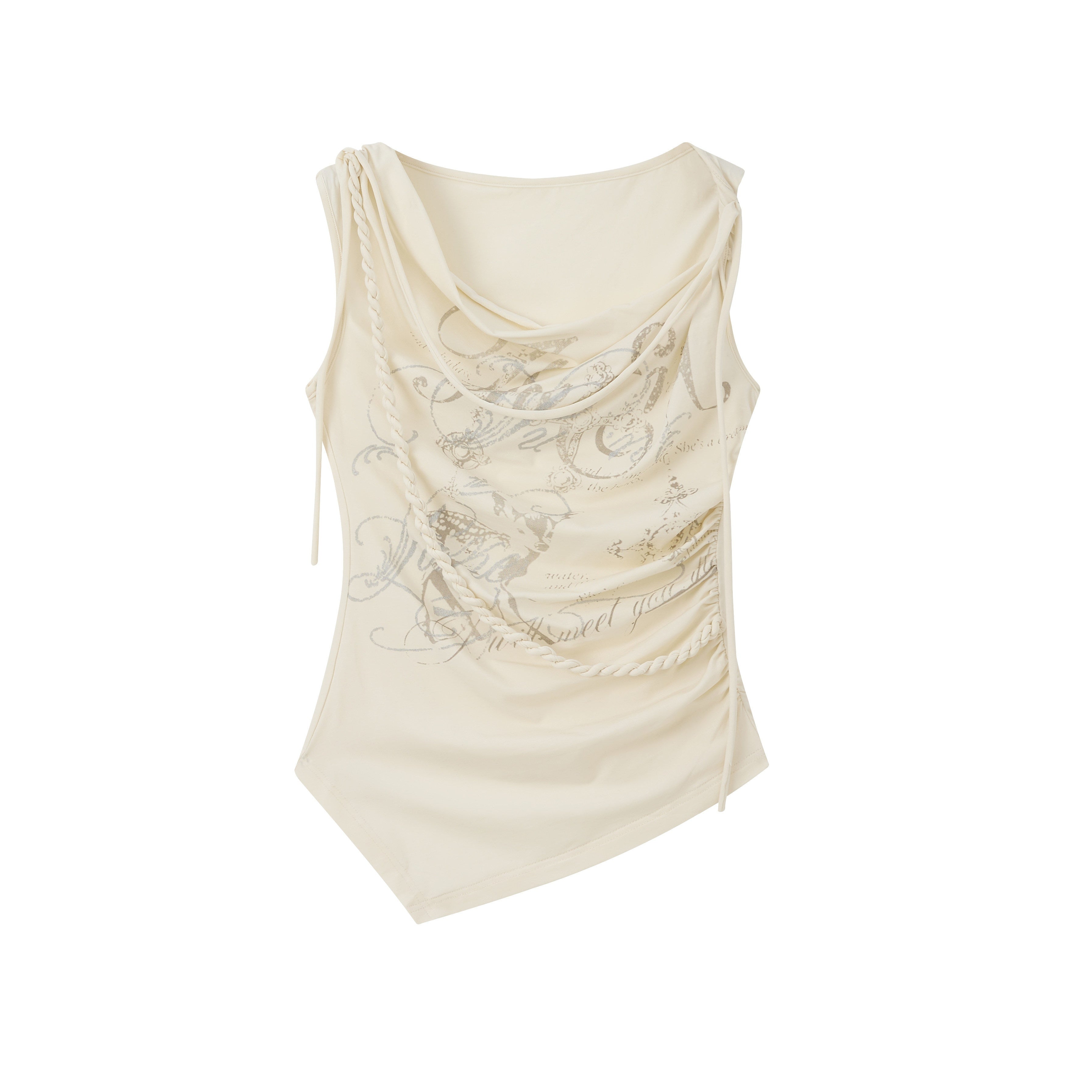 ALL_iN_plan_Bow_Letter_Print_One_Shoulder_Slim_Women&