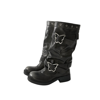 ALL_iN_plan_Distressed_Butterfly_Buckle_Platform_Women&