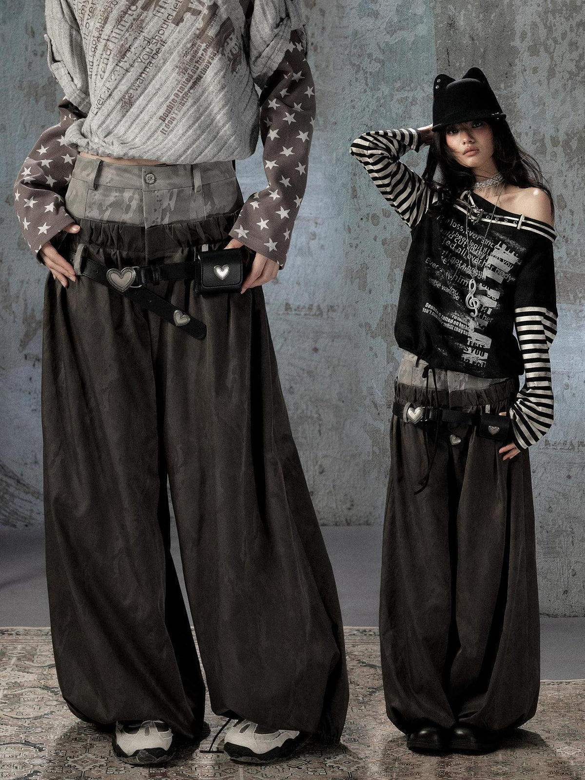ALL iN plan Faux Two Piece Spliced Belted Polyester Women&