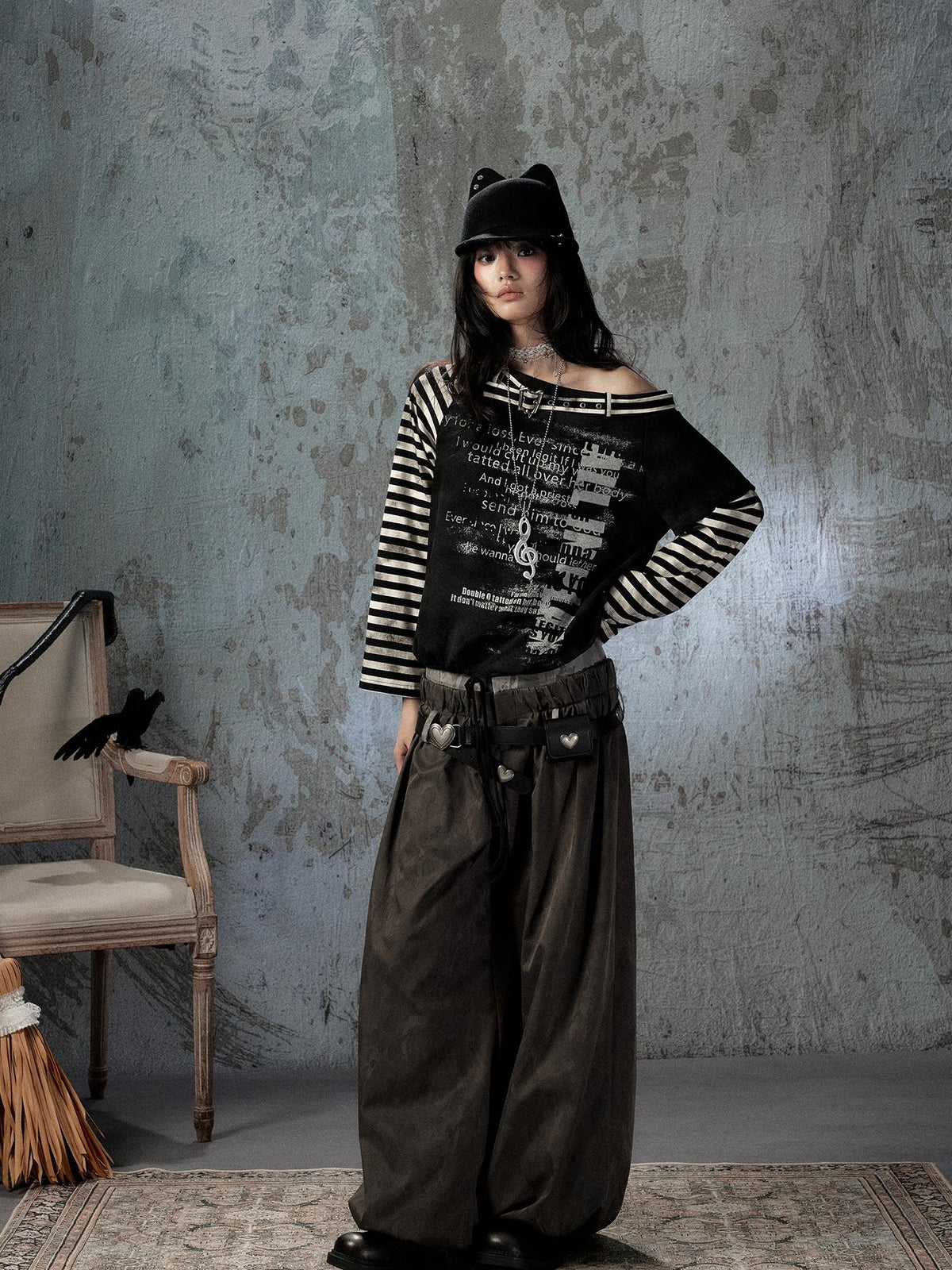 ALL iN plan Faux Two Piece Spliced Belted Polyester Women&
