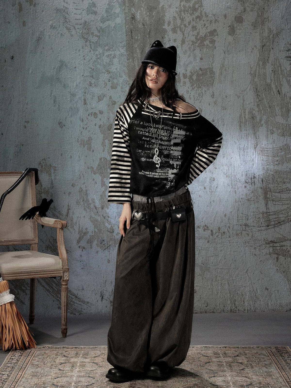 ALL iN plan Faux Two Piece Spliced Belted Polyester Women&