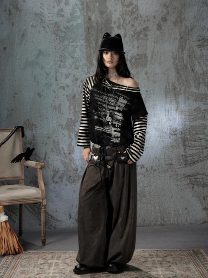ALL iN plan Faux Two Piece Spliced Belted Polyester Women&