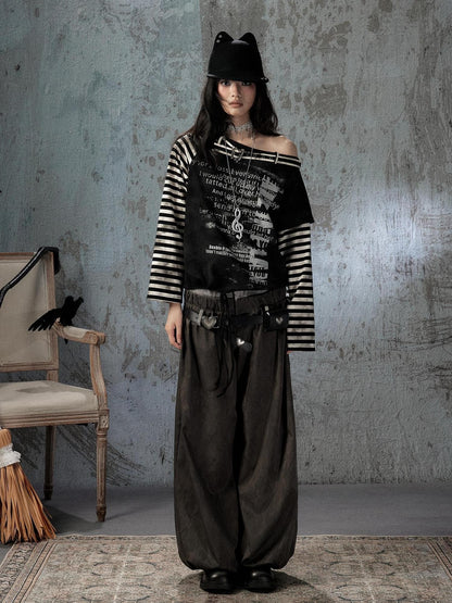 ALL iN plan Faux Two Piece Spliced Belted Polyester Women&
