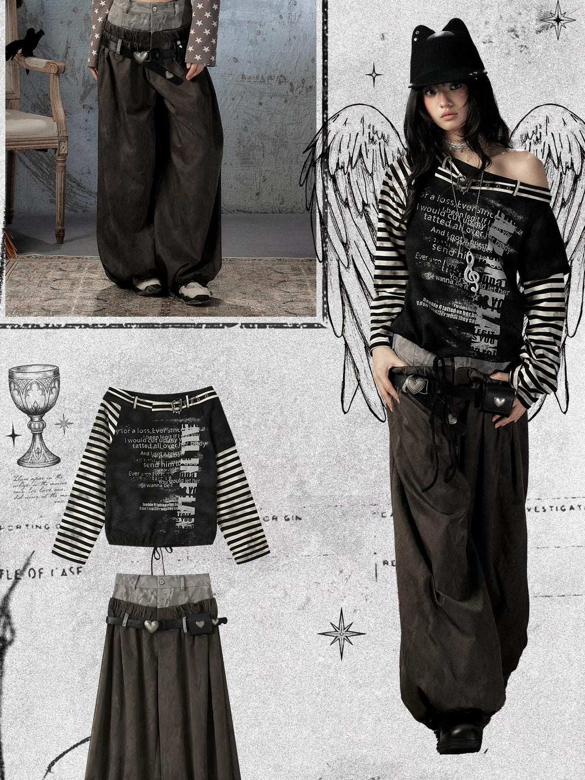 ALL iN plan Faux Two Piece Spliced Belted Polyester Women&