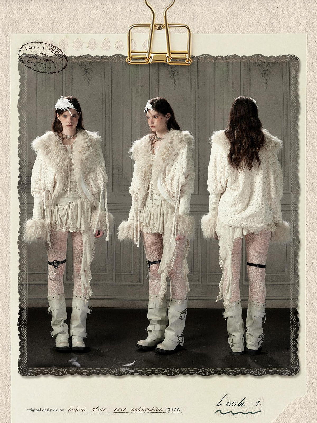 ALL iN plan Fur Trim Batwing Sleeve Knit Women&