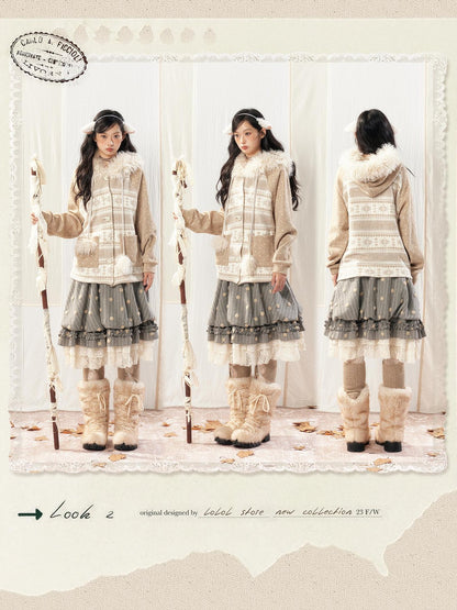 ALL iN plan Fuzzy Lace Up Faux Fur Women&