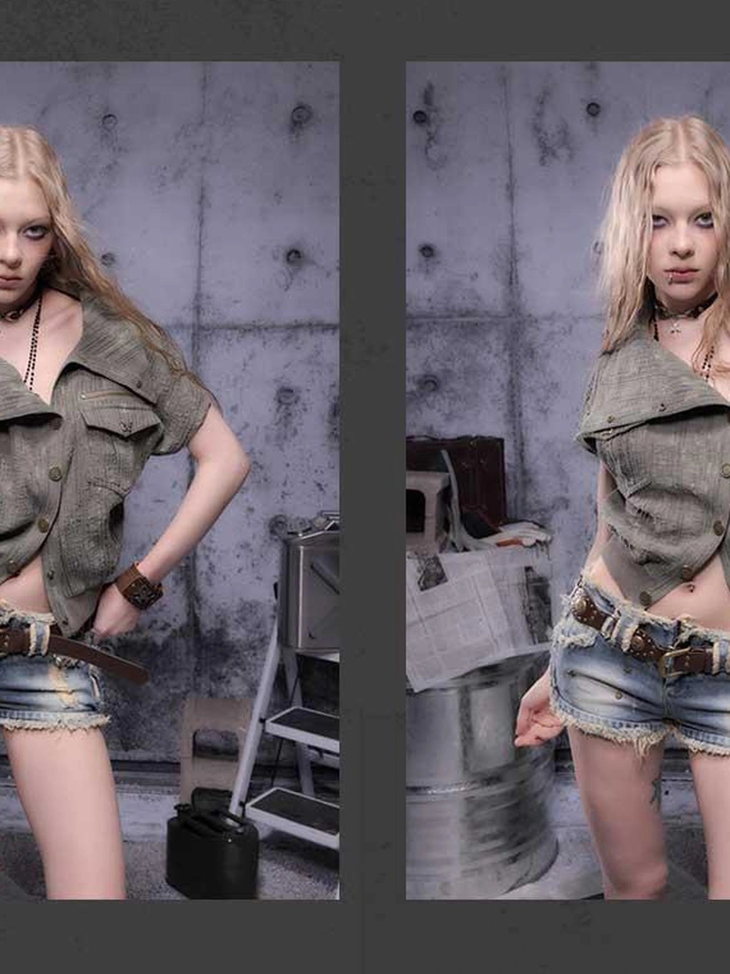 Gear Bite Marks Punk Cropped Jacket