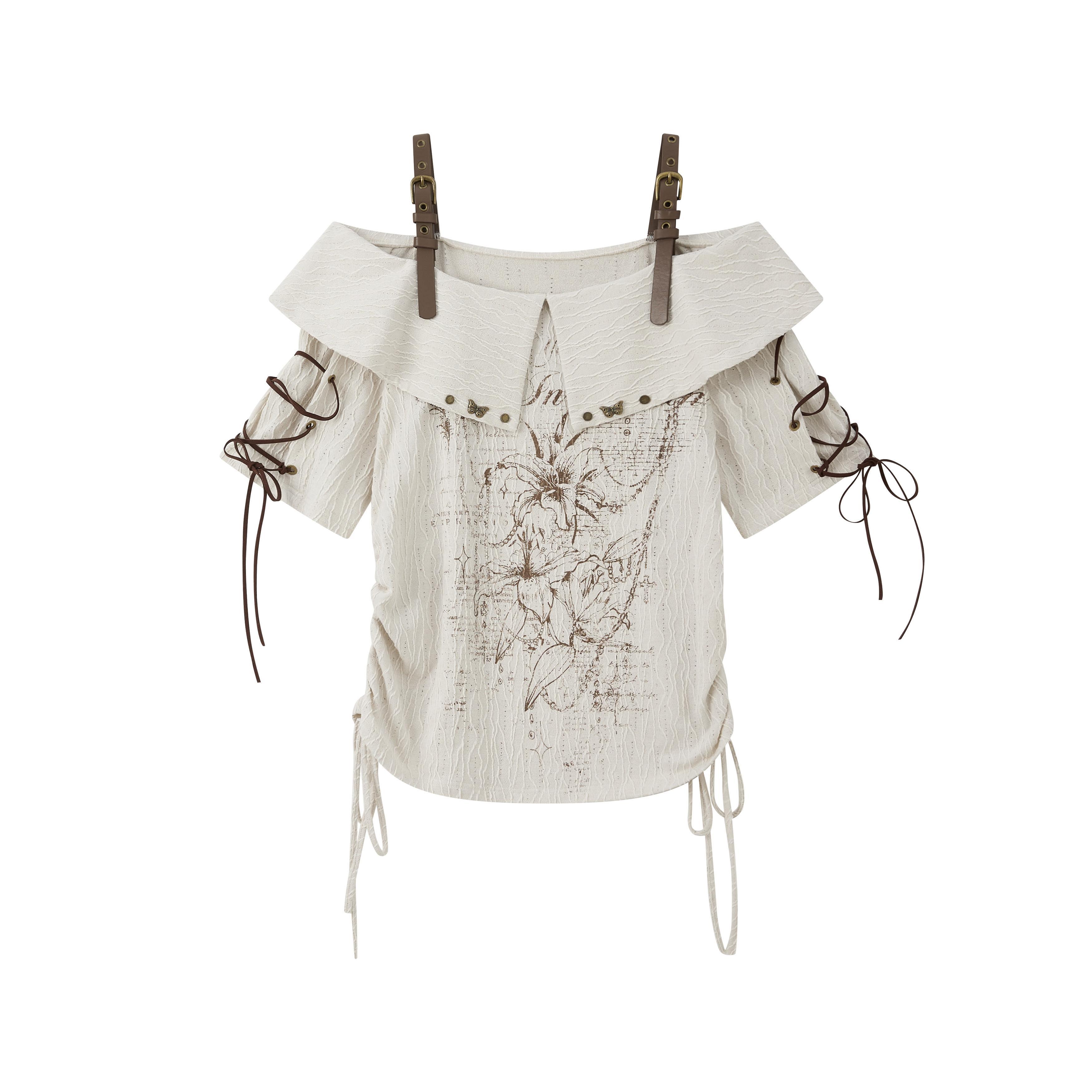 ALL_iN_plan_Grey_White_Printed_Tie_Off_Shoulder_Women&