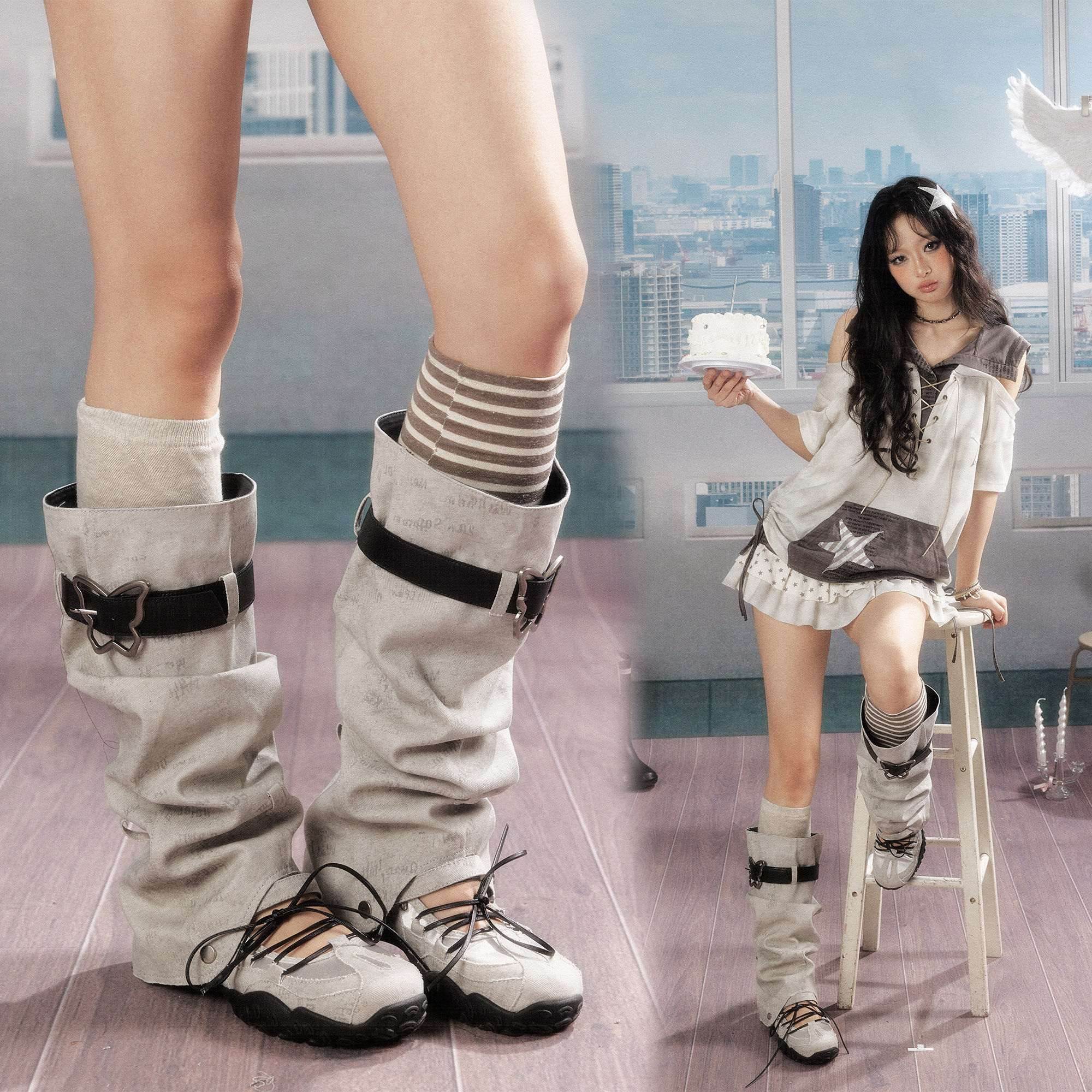 ALL_iN_plan_Height_Increasing_Lace_Up_High_Top_Round_Toe_Grey_Women_Pu_Sole_Boots_MISSTT