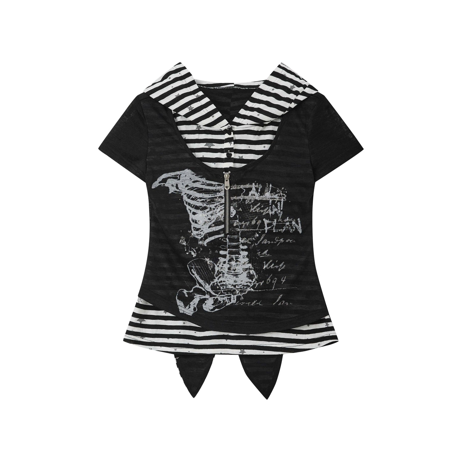 ALL_iN_plan_Hooded_Striped_Splice_Faux_Layered_Women&