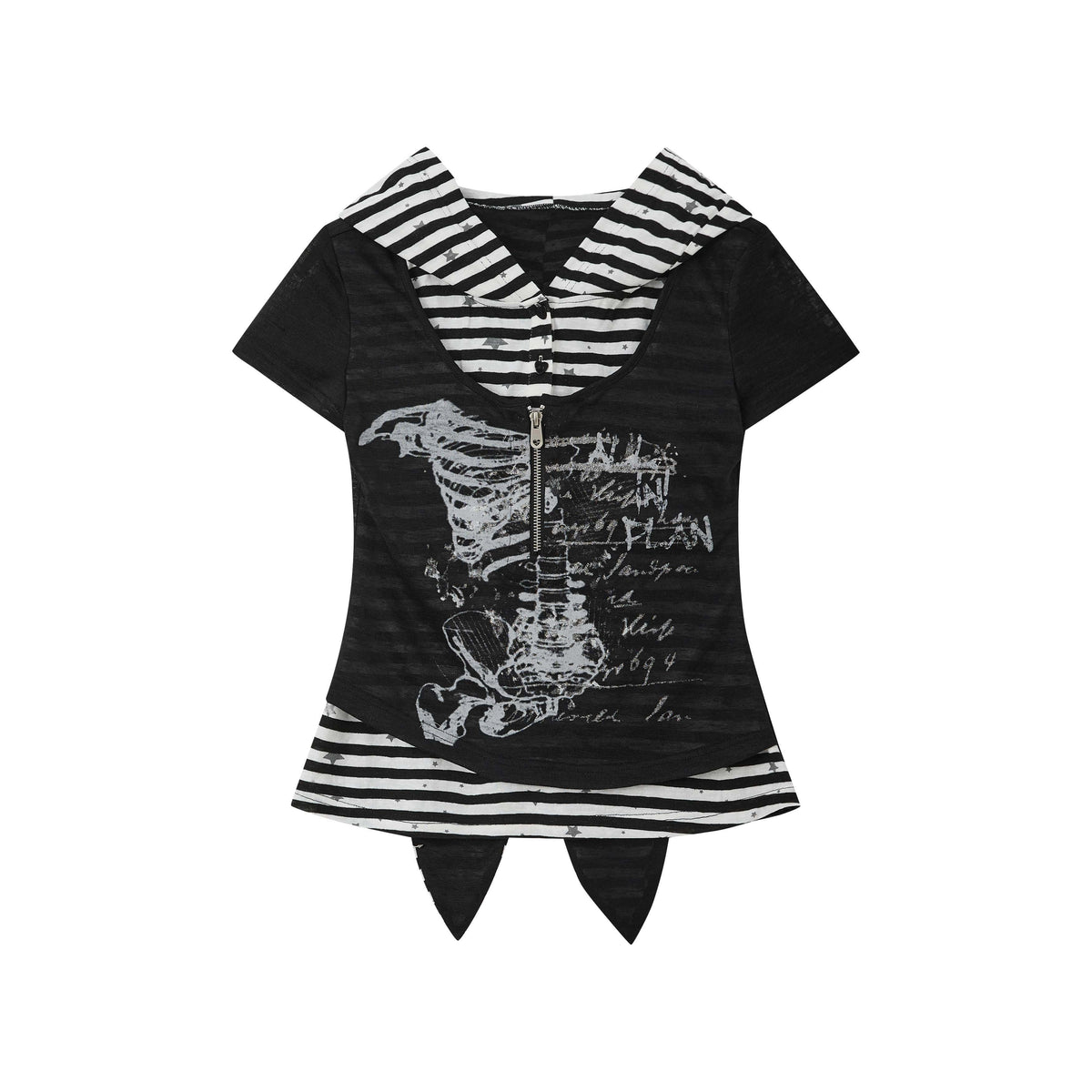 ALL_iN_plan_Hooded_Striped_Splice_Faux_Layered_Women&