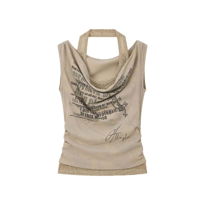 ALL_iN_plan_Khaki_One_Shoulder_Halter_Letter_Print_Women&