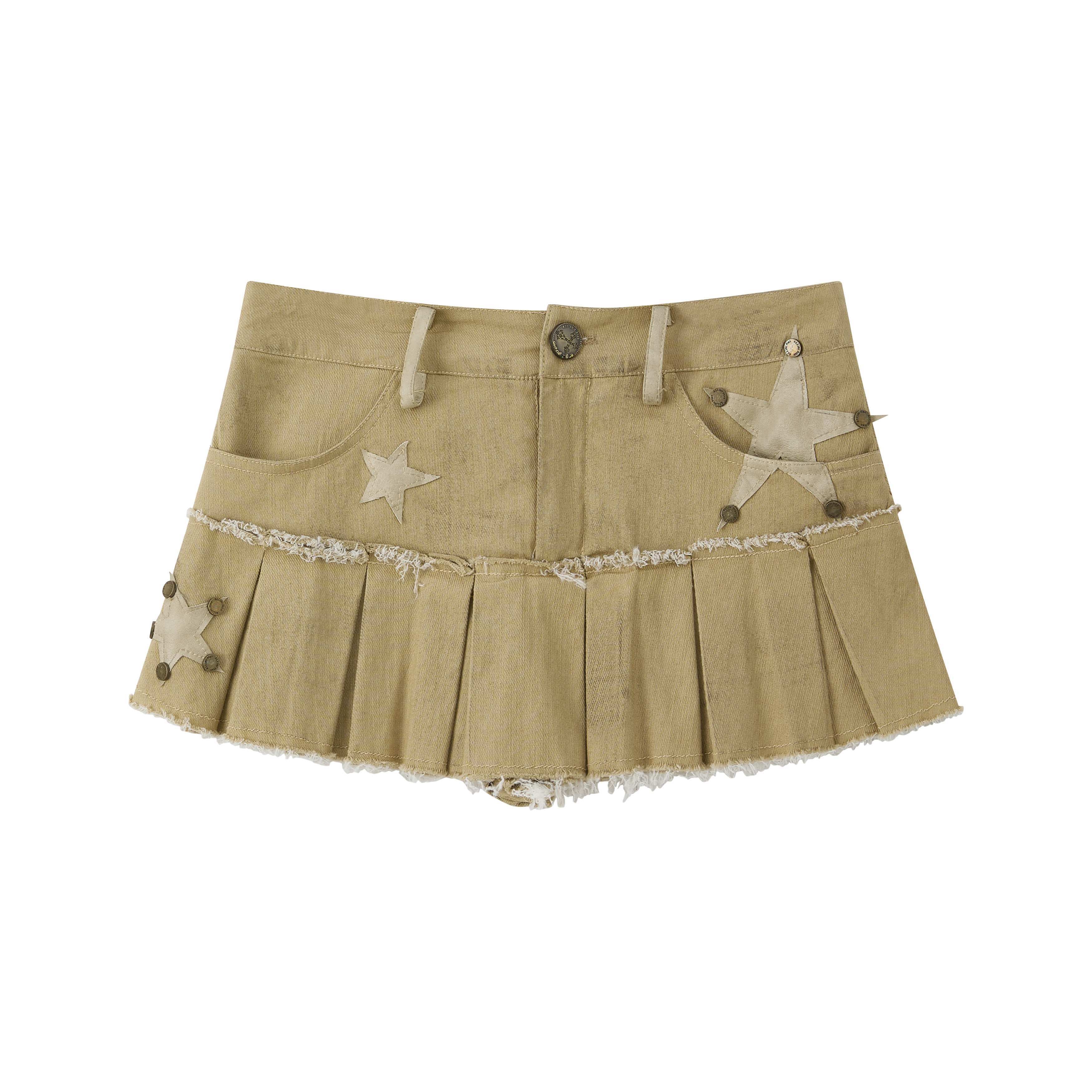 ALL_iN_plan_Khaki_Pleated_Star_Tiered_Low_Waist_Women&