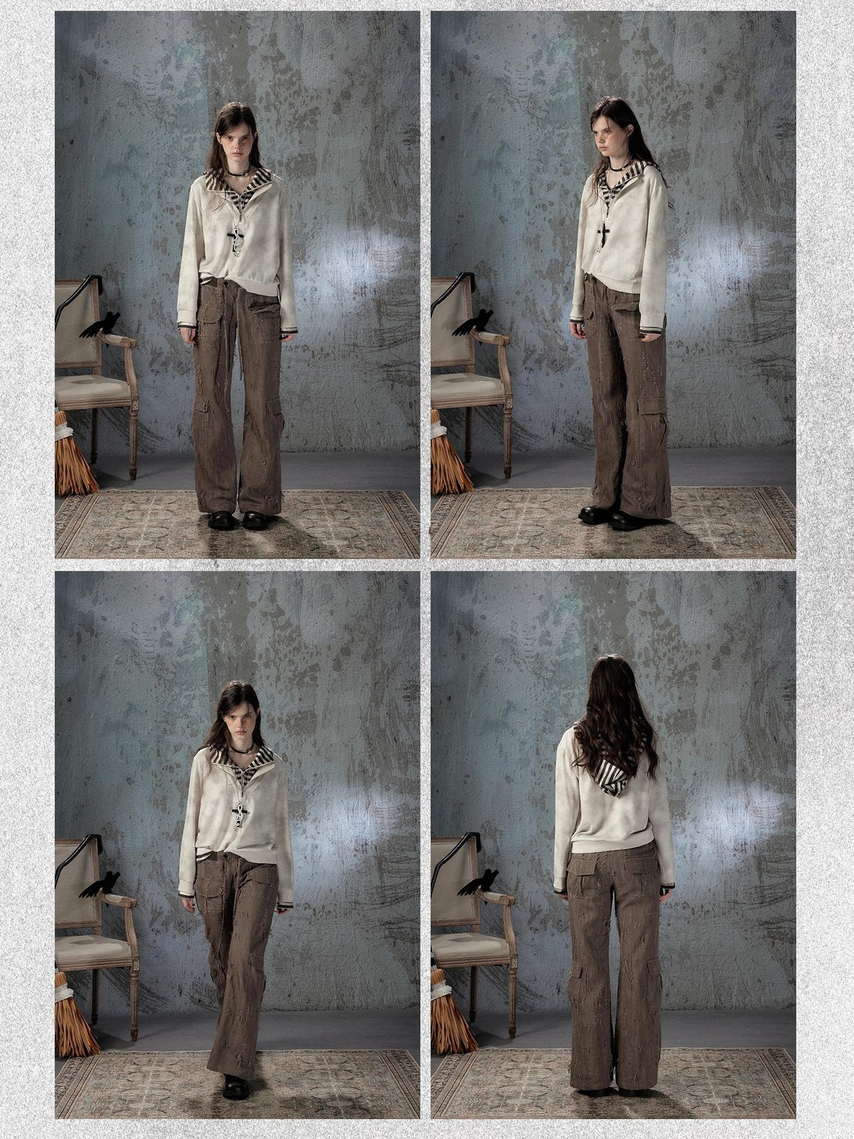 ALL iN plan Light Luxe Ripped Drawstring Mid Rise Women&