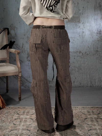 ALL iN plan Light Luxe Ripped Drawstring Mid Rise Women&