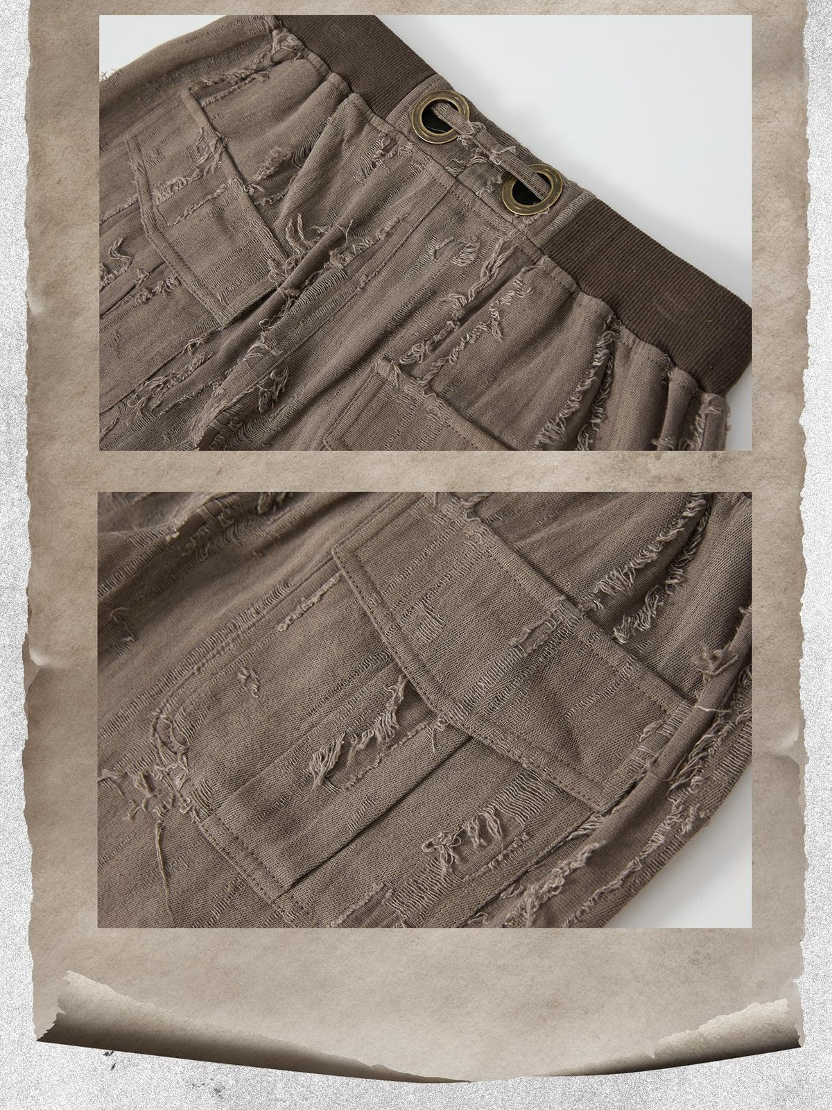 ALL iN plan Light Luxe Ripped Drawstring Mid Rise Women&