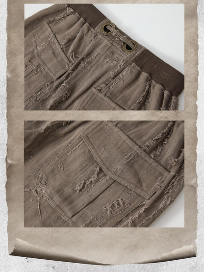 ALL iN plan Light Luxe Ripped Drawstring Mid Rise Women&