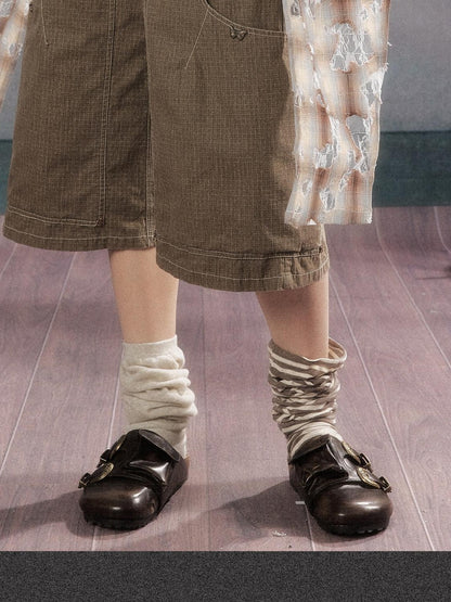 ALL iN plan Lightweight Cotton Casual Wide Leg Natural Waist Khaki Pants