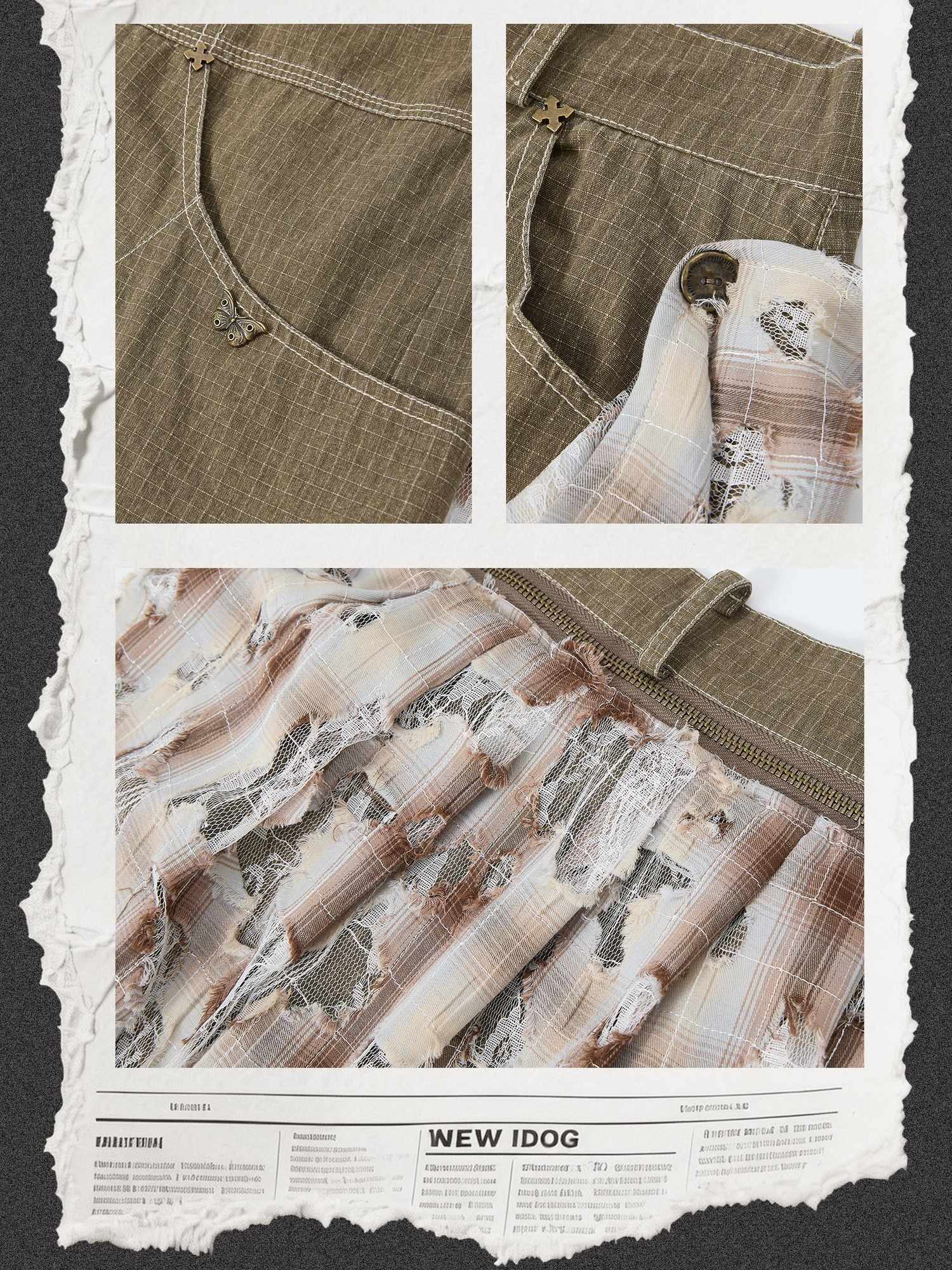 ALL iN plan Lightweight Cotton Casual Wide Leg Natural Waist Khaki Pants