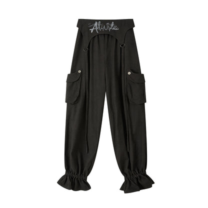 ALL_iN_plan_Lightweight_Double_Waistband_Tie_Multiple_Pockets_Cuffed_Women&