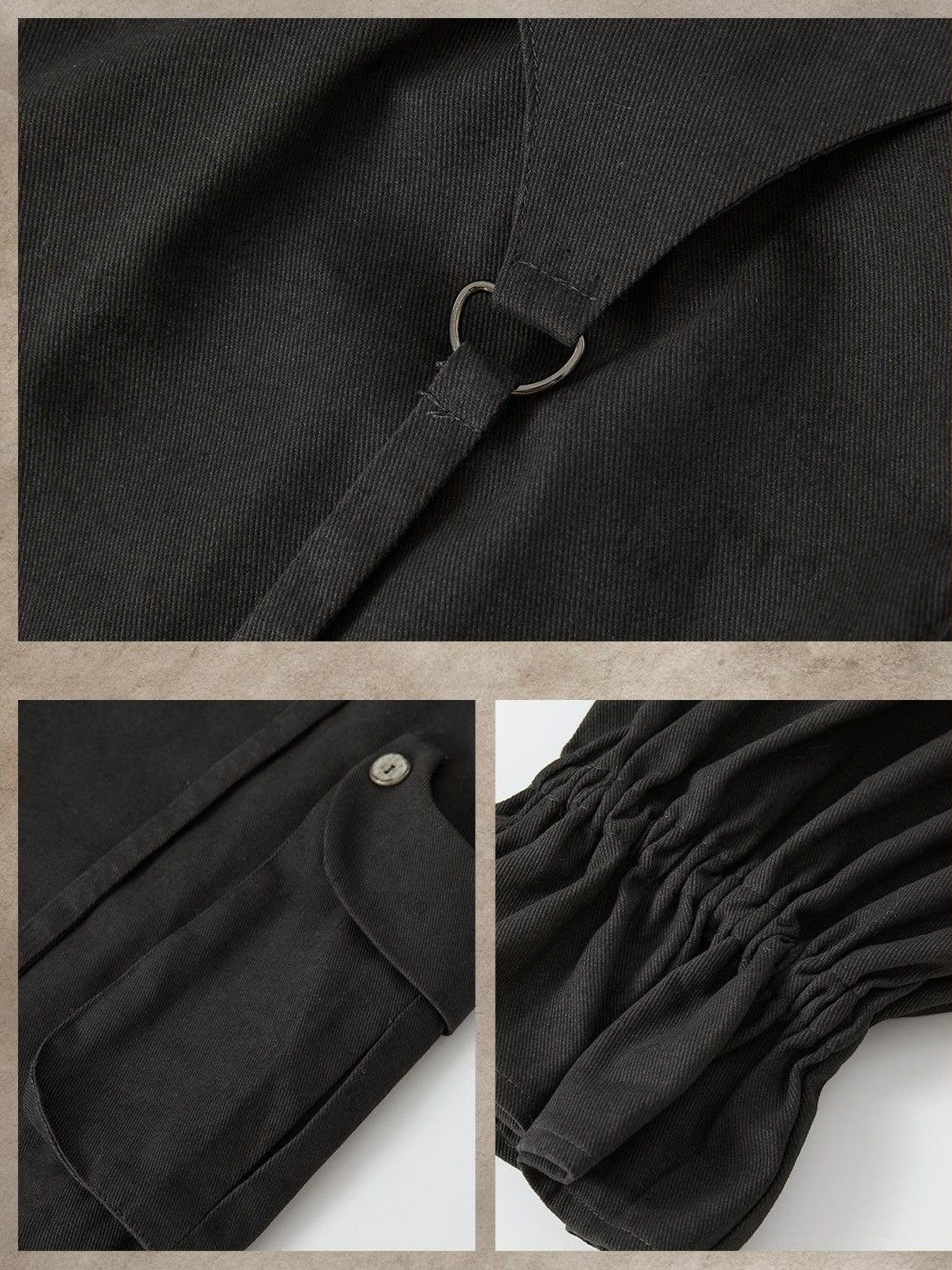 ALL iN plan Lightweight Double Waistband Tie Multiple Pockets Cuffed Women&