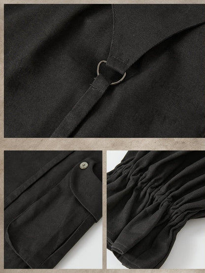 ALL iN plan Lightweight Double Waistband Tie Multiple Pockets Cuffed Women&