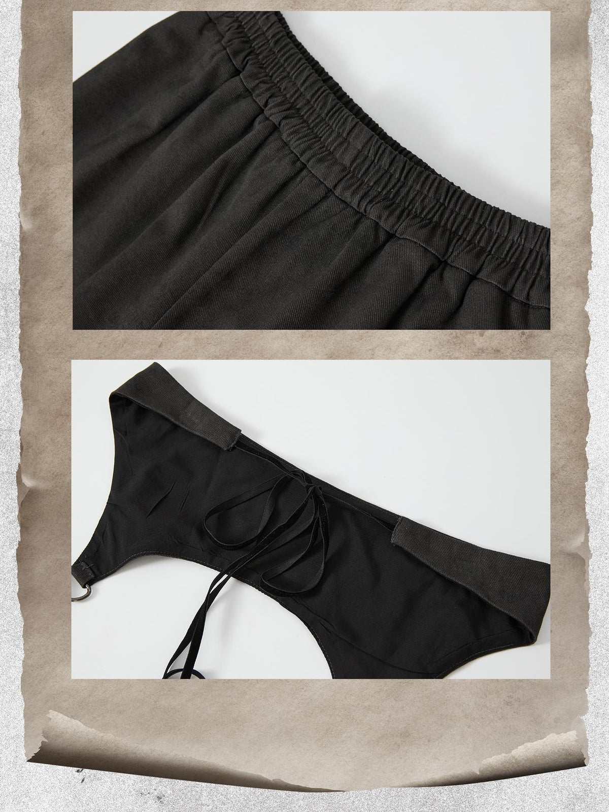 ALL iN plan Lightweight Double Waistband Tie Multiple Pockets Cuffed Women&