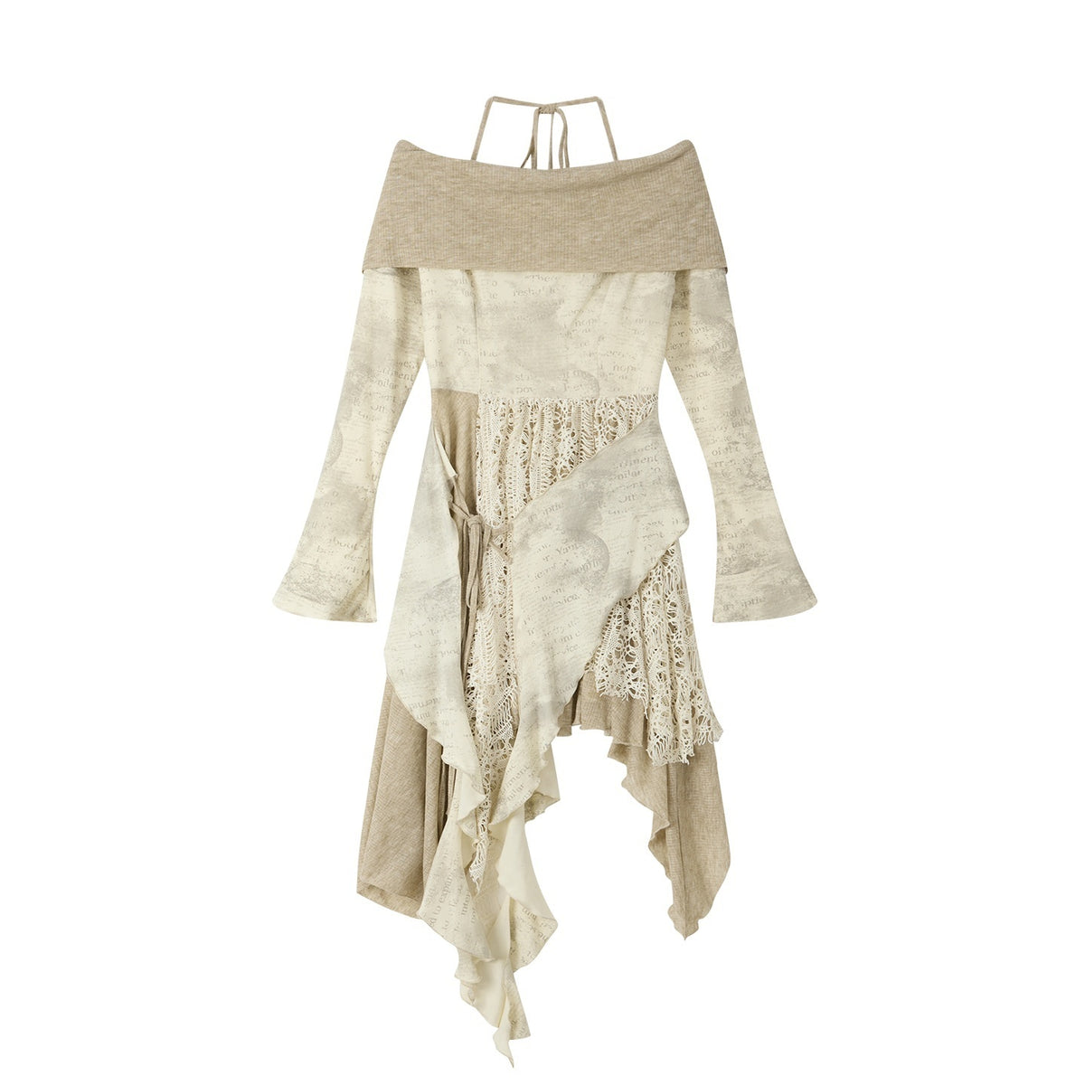 ALL_iN_plan_Long_Sleeve_Spliced_Halter_Light_Luxury_Women&