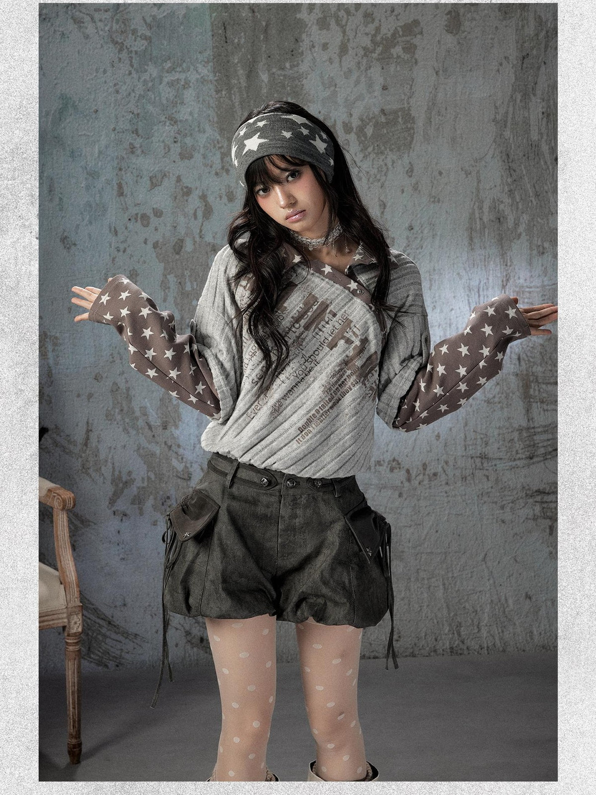 ALL iN plan Loose Fit Bubble Hem Cotton Women&