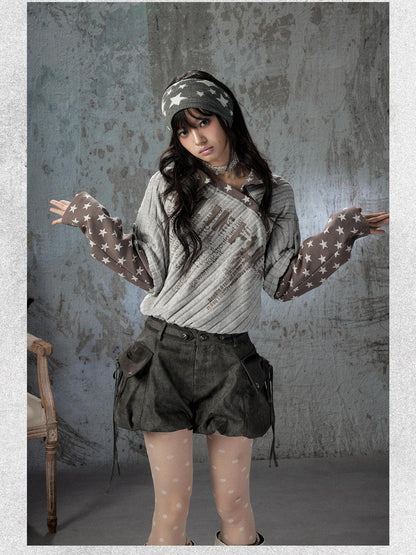 ALL iN plan Loose Fit Bubble Hem Cotton Women&
