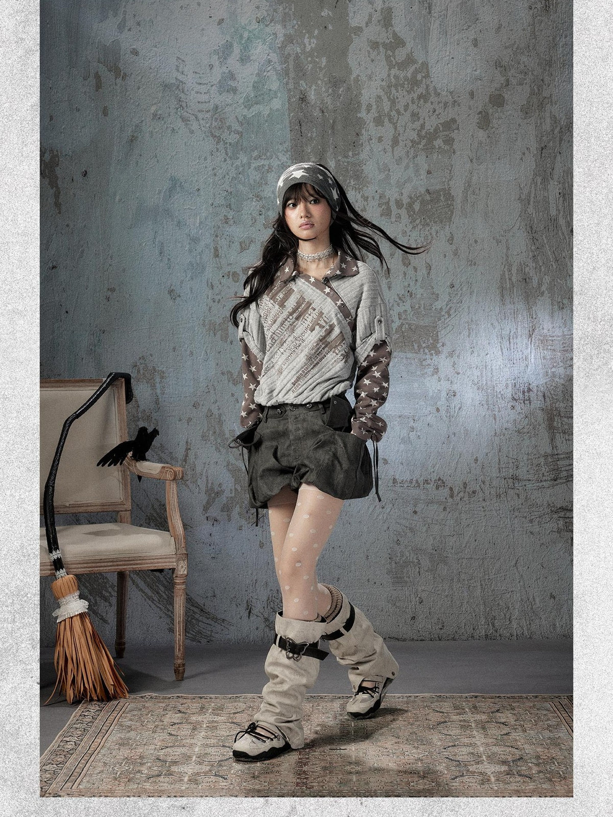 ALL iN plan Loose Fit Bubble Hem Cotton Women&