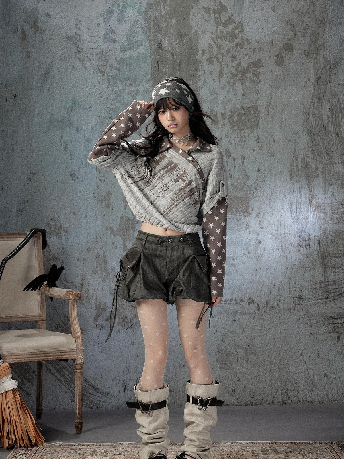 ALL iN plan Loose Fit Bubble Hem Cotton Women&