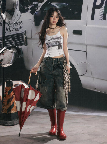 ALL iN plan Low Neck Bow Print Women&