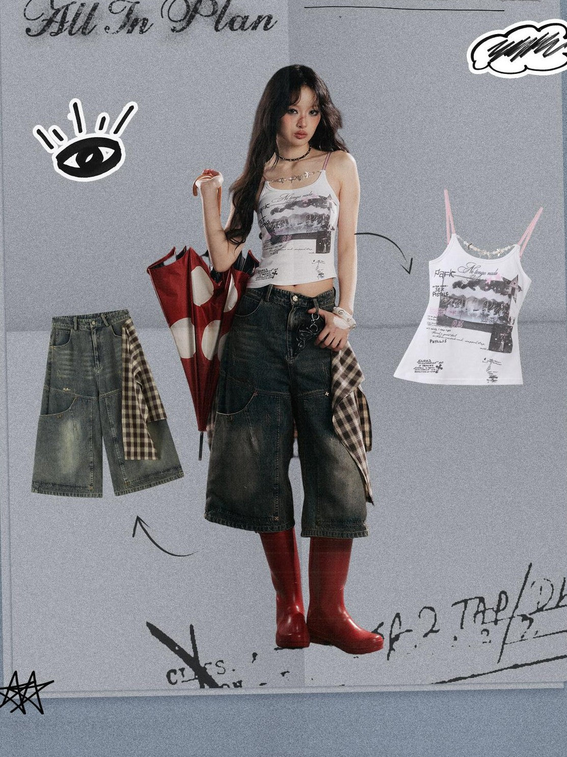 ALL iN plan Low Neck Bow Print Women&