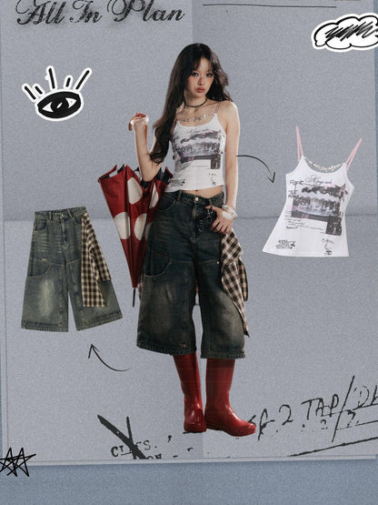 ALL iN plan Low Neck Bow Print Women&