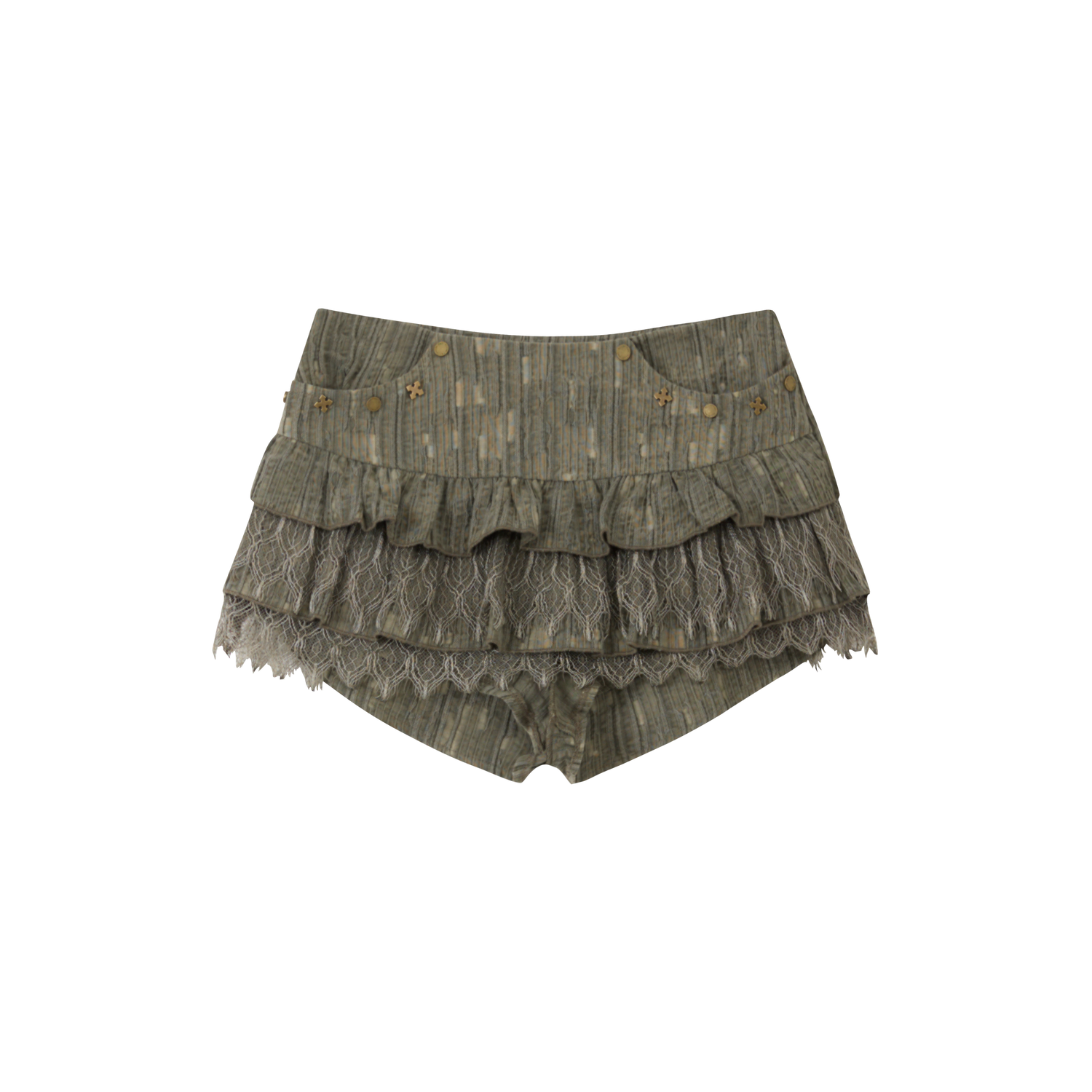 ALL_iN_plan_Low_Rise_Layered_Lace_Short_Skirt_In_Green_MISSTT