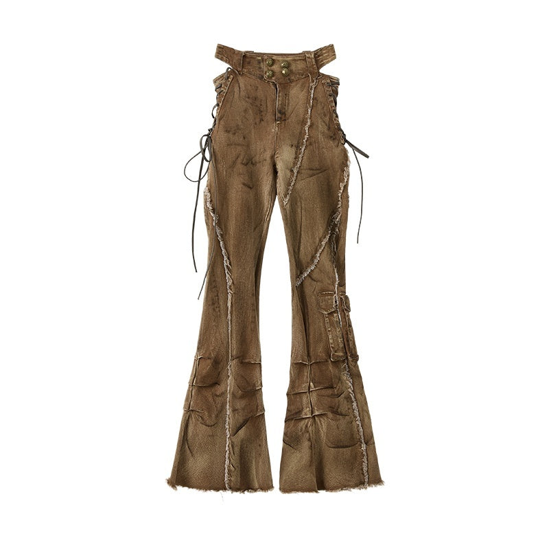 ALL_iN_plan_Micro_Flare_Washed_Drawstring_Cargo_High_Waist_Women&